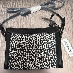 NWT Animal Print Double Zip Crossbody